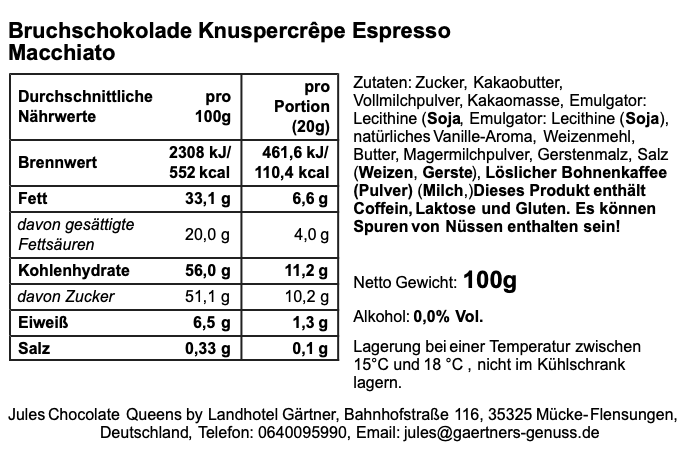 Knuspercrêpe Espresso Macchiato Knuspercrêpe Espresso Macchiato