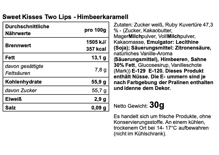 Sweet Kisses – Himbeerkaramell